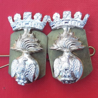 The Royal Irish Fusiliers - Gold & Silver Anodised Collar Badges.