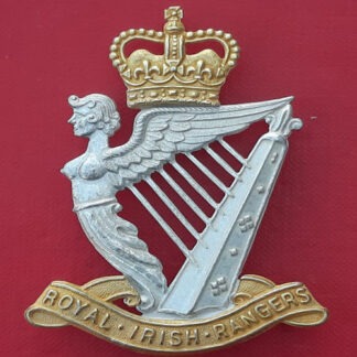 The Royal Irish Rangers - Piper's Silver & Gilt Caubeen Badge.
