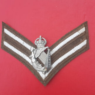 The 16th/5th Lancers - King's Crown N.C.O's White Metal Arm Badge.