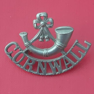 The Duke Of Cornwall's Light Infantry - White Metal Shoulder Title.