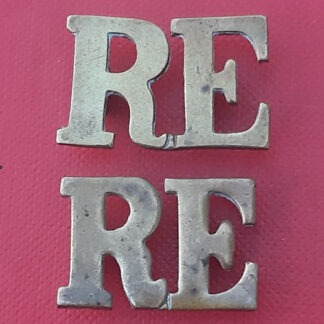 The Royal Engineers - Gilding Metal Shoulder Titles.