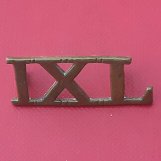 The 9th Lancers - Gilding Metal Shoulder Title.