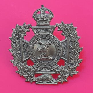 (Canada) Hastings & Prince Edward Island - Kings Crown Gilding Metal Cap Badge