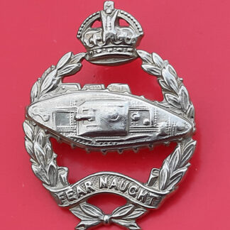 The Royal Tank Regiment - Silver Plated Cap Badge