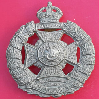 The Rifle Brigade - King's Crown White Metal Cap Badge