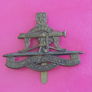 (South Africa) The President Steyn Regiment Bloemfontein - Gilding Metal Cap Badge