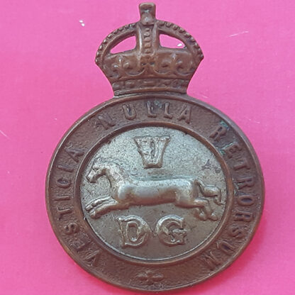 The 5th Dragoon Guards - King's Crown Bi-Metal Collar Badge