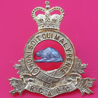 (Canada) The Royal Army Pay Corps - Queen's Crown Bi-Metal Cap Badge