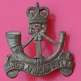 1st King's African Rifles - Queen's Crown Gilding Metal Cap Badge