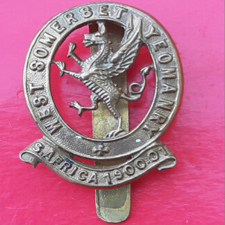 The West Somerset Yeomanry - Gilding Metal Cap Badge
