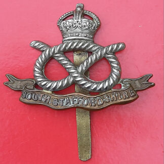 South Staffordshire Regiment - King's Crown Bi-Metal Cap Badge