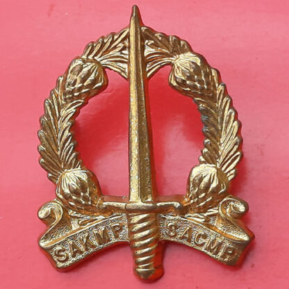 South Africa Defence Force Military Police - Gilding Metal Cap Badge
