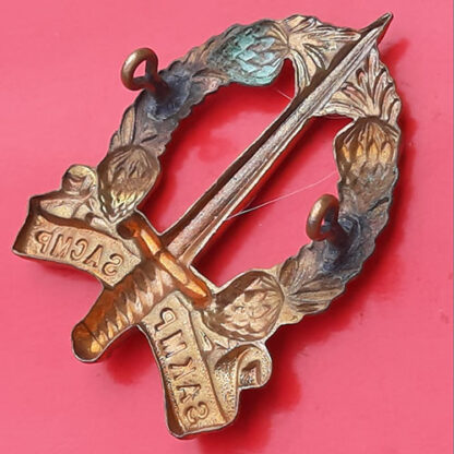 South Africa Defence Force Military Police - Gilding Metal Cap Badge - Image 2