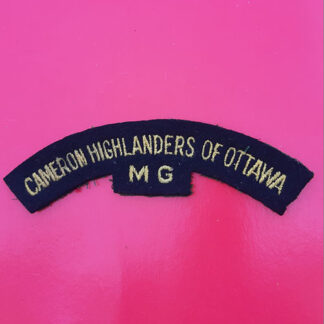 (Canada) The Cameron Highlanders Of Ottawa Machine Gunners - Cloth Shoulder Title