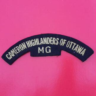 (Canada) The Cameron Highlanders Of Ottawa Machine Gunners - Cloth Shoulder Title