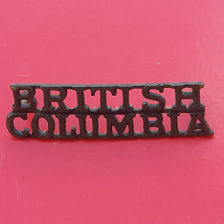 (Canada) The British Columbia Regiment - Blackened Brass Shoulder Title