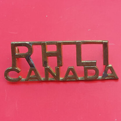 (Canada) The Royal Hamilton Light Infantry - Gilding Metal Shoulder Title