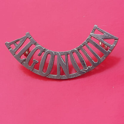 (Canada) The Algonquin Regiment - White Metal Shoulder Title