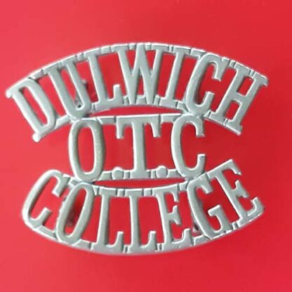 Dulwich College Officer Training Corps - White Metal Shoulder Title