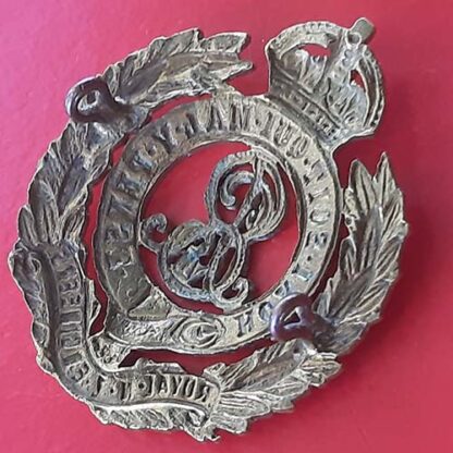 (New Zealand) The Royal New Zealand Engineers - Edward VII Crown Gilding Metal Cap Badge - Image 2