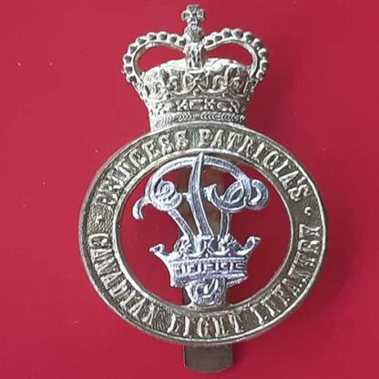 (Canada) Princess Patricia's Canadian Light Infantry - Queen's Crown Bi-Metal Cap Badge