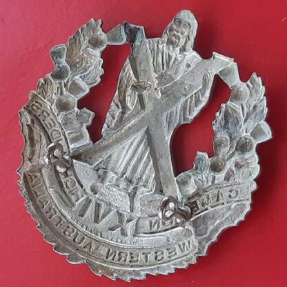 (Australia) The Cameron Highlanders Of Western Australia - White Metal Cap Badge - Image 2