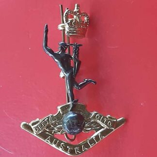 (Australia) The Royal Australian Signals - Queen's Crown Bi-Metal Cap Badge