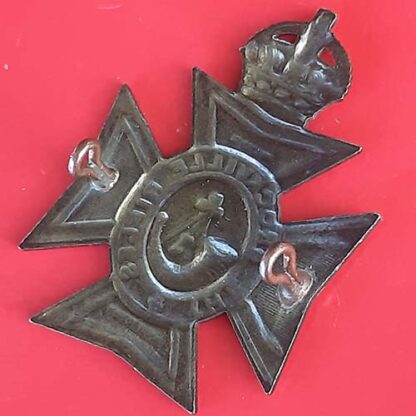 (Canada) The Brockville Rifles - King's Crown Blackened Brass Cap Badge - Image 2