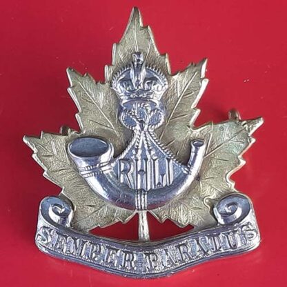 (Canada) The Royal Hamilton Light Infantry - King's Crown Bi-Metal Cap Badge