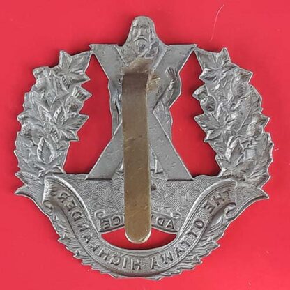 (Canada) The Ottawa Highlanders - White Metal Cap Badge - Image 2