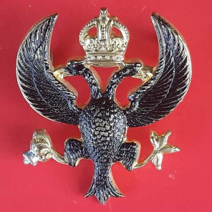 The Lanarkshire Yeomanry - Officer's Blackened Gilt Cap Badge
