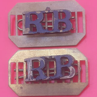 The Rifle Brigade - Blackened Brass Shoulder Titles