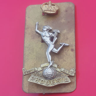 The Southern Rhodesia Corps Of Signals - King's Crown Bi-Metal Cap Badge