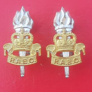 The Royal Army Education Corps - Officer's Silver & Gilt Collar Badges