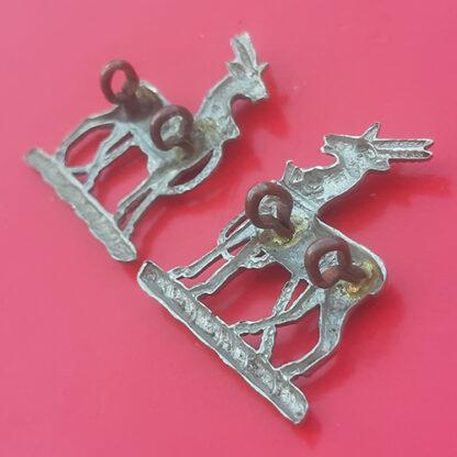 The Royal Warwickshire Regiment - White Metal Collar Badges - Image 2