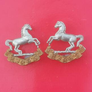 The King's Regiment - Bi-Metal Collar Badges