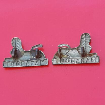 The Dorsetshire Regiment - White Metal Collar Badges - Image 2