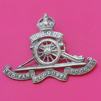 The Royal Artillery - King's Crown Gilding Metal Cap Badge