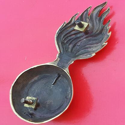 The Royal Fusiliers - Queen Victoria's Crown Silver & Gilt Fur Cap Grenade Badge - Image 2