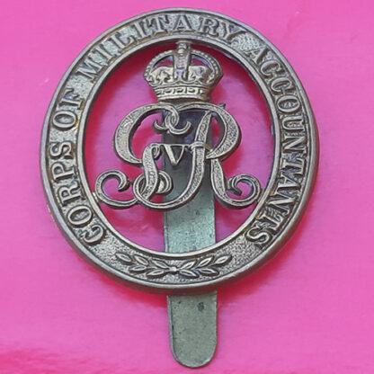 The Corps Of Military Accountants - King's Crown Gilding Metal Cap Badge