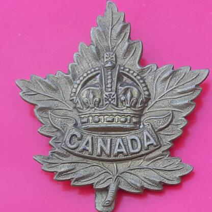 (Canada) General Service - King's Crown Gilding Metal Cap Badge
