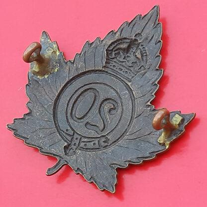 (Canada) The 20th Infantry Battalion (1st Central Ontario Regiment) - King's Crown Gilding Metal Cap Badge - Image 2