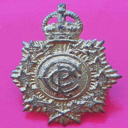 (Canada) The Canadian Postal Corps - King's Crown Gilding Metal Collar Badge