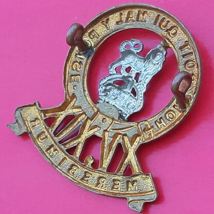 The 15th/19th King's Royal Hussars - King's Crown Bi-Metal Cap Badge - Image 2