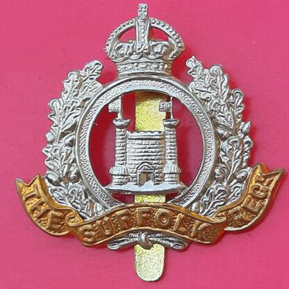 The 4th/5th Suffolk Territorials - King's Crown Bi-Metal Cap Badge
