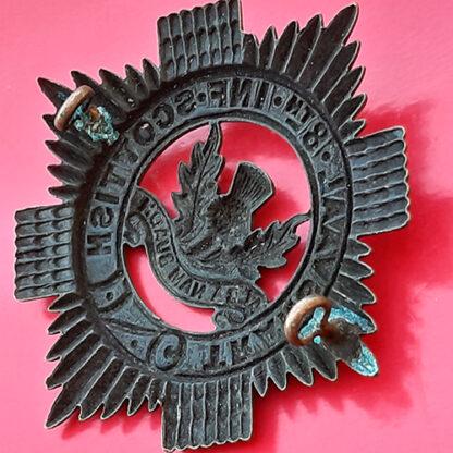 (South Africa) The 8th Infantry Transvaal Scottish - Blackened Brass Cap Badge - Image 2