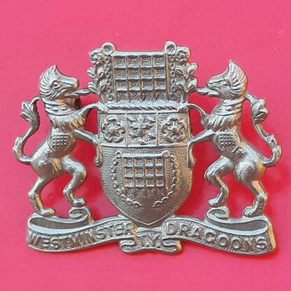 The Westminster Dragoons & Territorial Yeomanry - White Metal Cap Badge