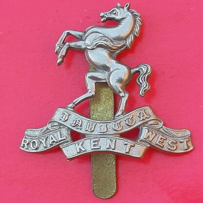 The Royal West Kent Regiment - White Metal Cap Badge