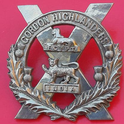 The Gordon Highlanders - White Metal Waist Belt Badge