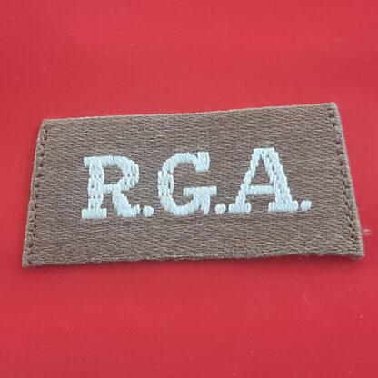 The Royal Garrison Artillery - WW1 Cloth Slip On Shoulder Badge